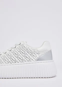 Sneakers con strass monogram