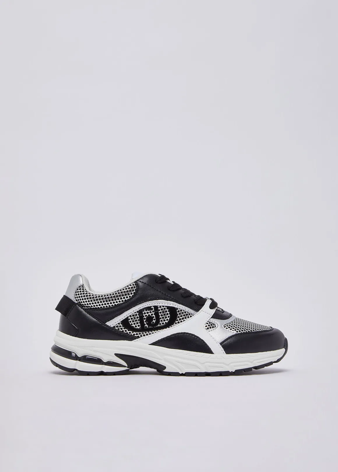 Sneakers in mesh metallizzato