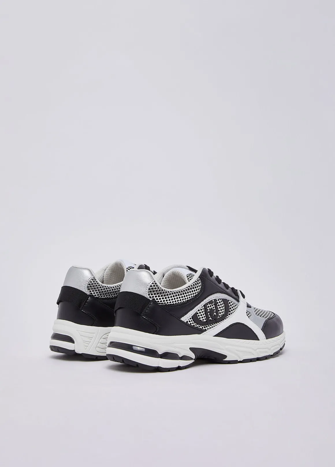 Sneakers in mesh metallizzato