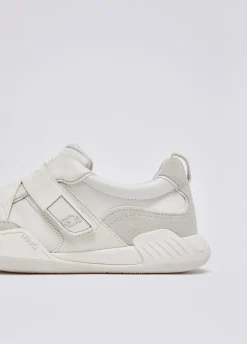 Sneakers in pelle con velcro