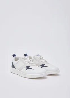 Sneakers in pelle e mesh