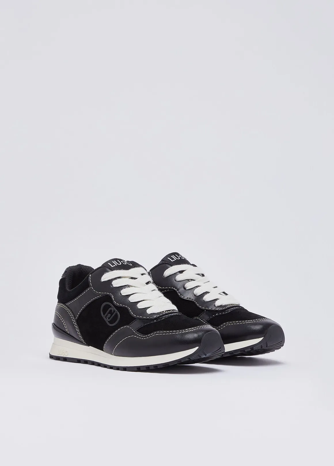 Sneakers in pelle e suede