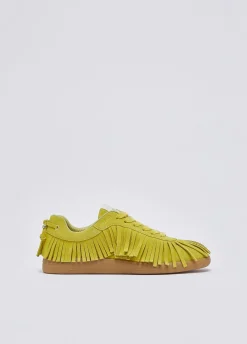 Sneakers in suede con frange