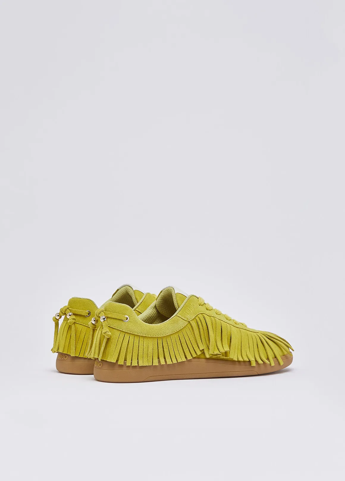 Sneakers in suede con frange