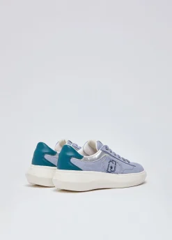 Sneakers in suede con strass