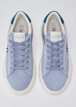 Sneakers in suede con strass