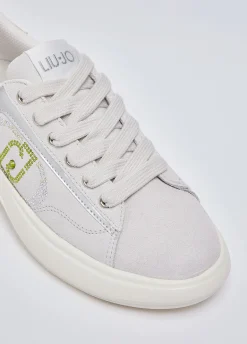 Sneakers in suede con strass