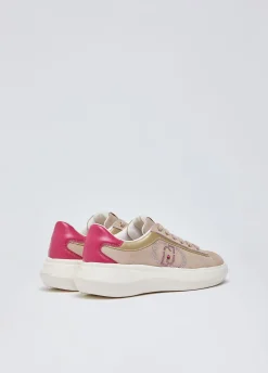 Sneakers in suede con strass