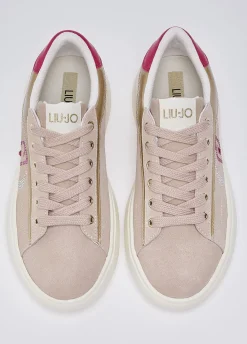 Sneakers in suede con strass