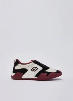 Sneakers in suede e mesh