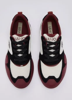 Sneakers in suede e mesh
