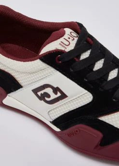 Sneakers in suede e mesh