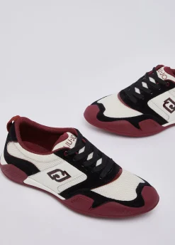 Sneakers in suede e mesh