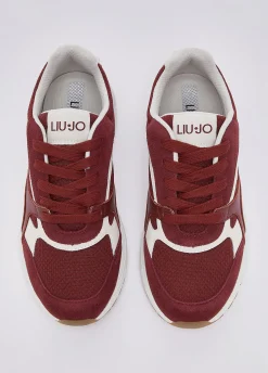 Sneakers in suede e mesh