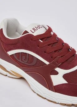Sneakers in suede e mesh