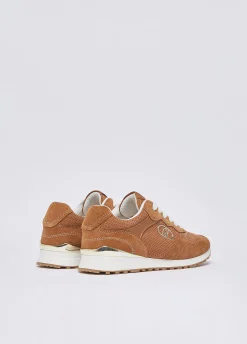 Sneakers in suede traforato