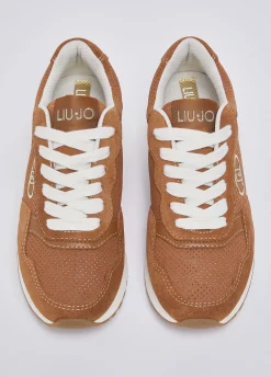 Sneakers in suede traforato
