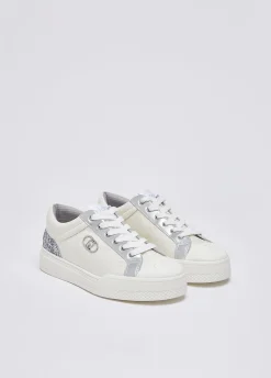 Sneakers monogram con glitter