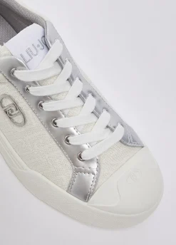 Sneakers monogram con glitter