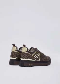 Sneakers platform con logo monogram