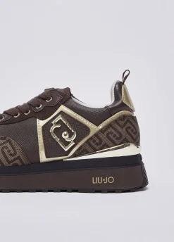 Sneakers platform con logo monogram