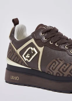 Sneakers platform con logo monogram