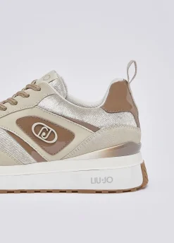 Sneakers platform effetto velluto