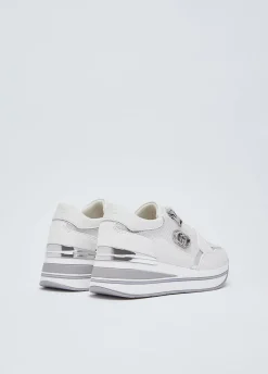Sneakers platform in mesh