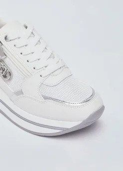 Sneakers platform in mesh
