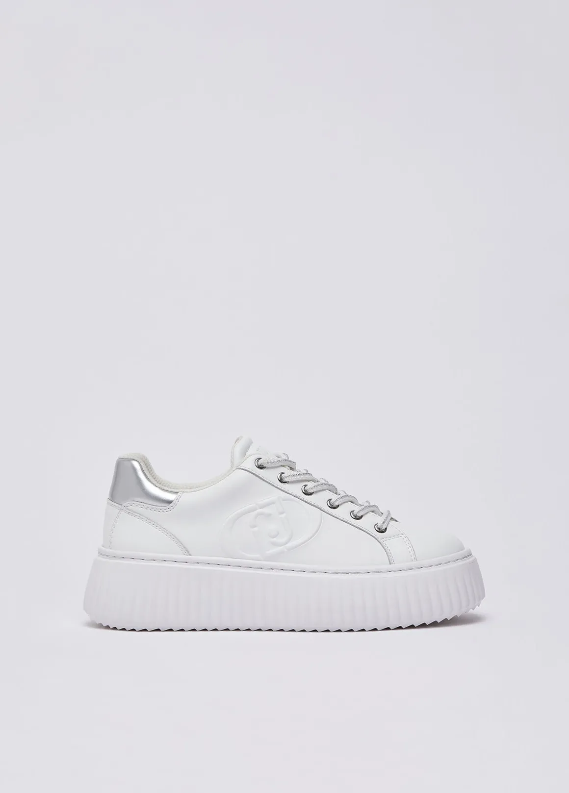 Sneakers platform in pelle