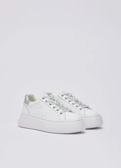 Sneakers platform in pelle