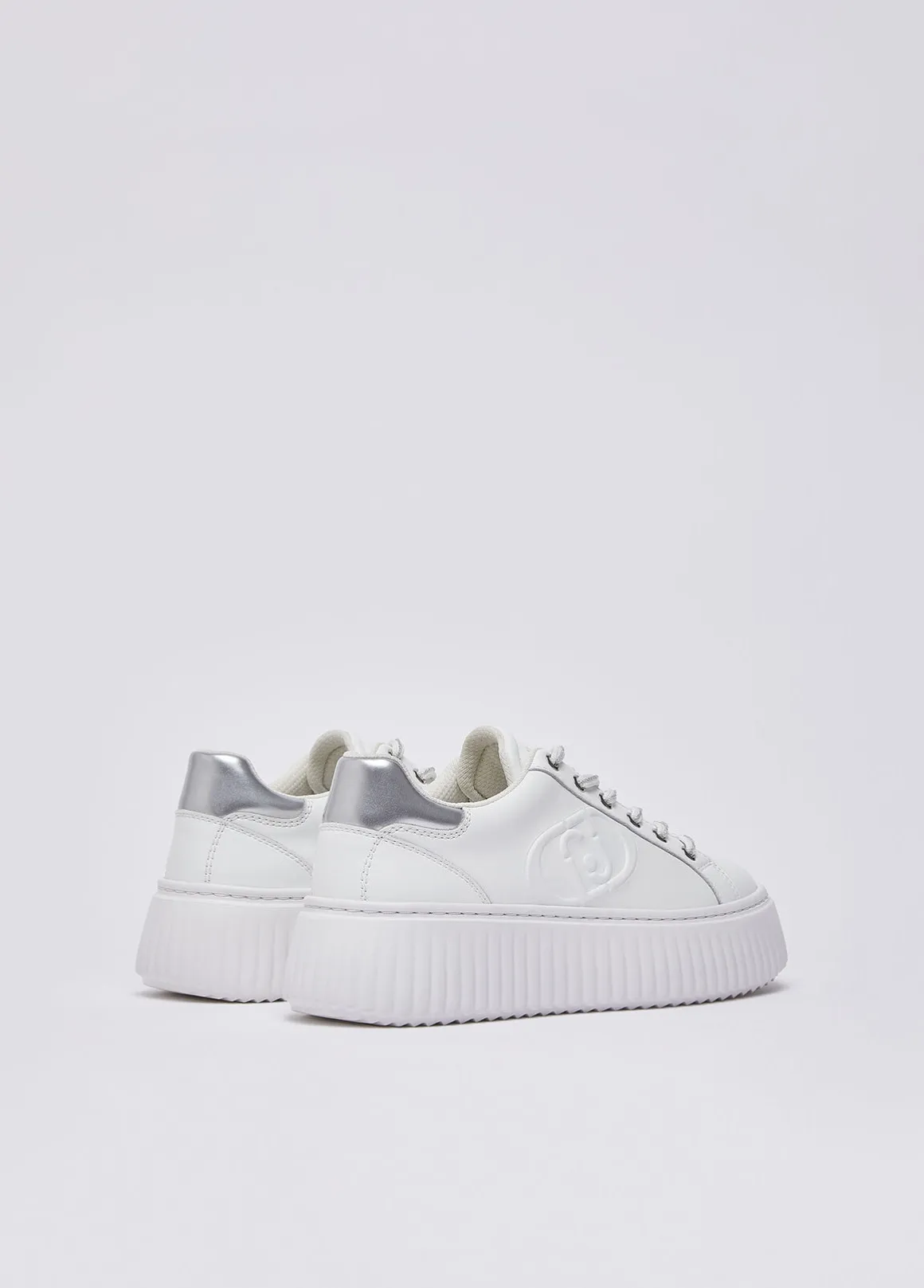 Sneakers platform in pelle