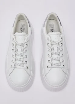 Sneakers platform in pelle