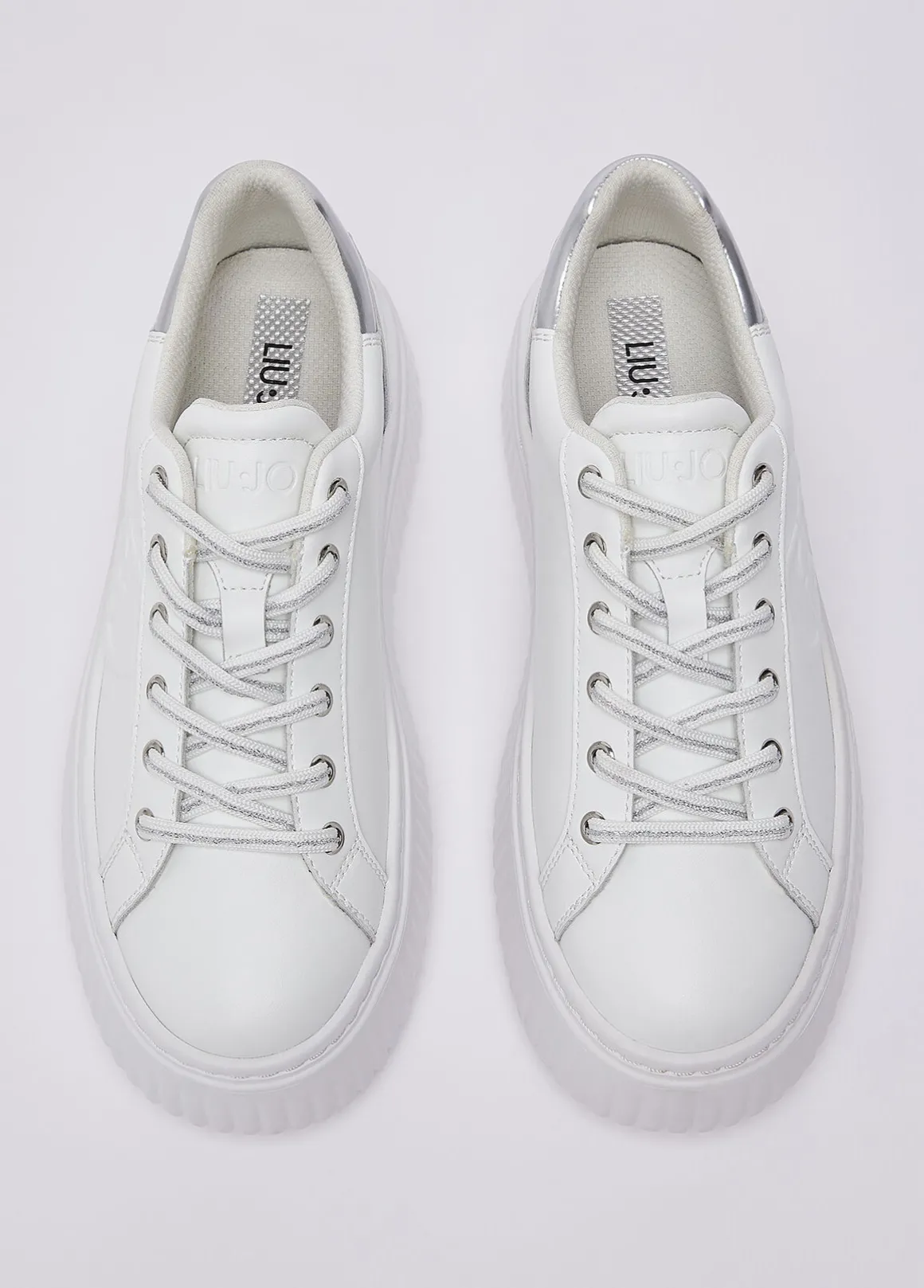Sneakers platform in pelle