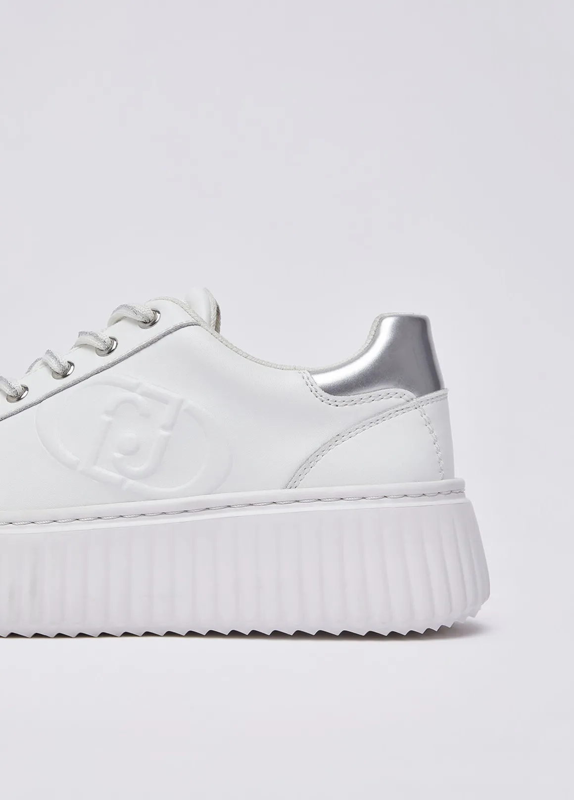 Sneakers platform in pelle