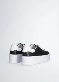 Sneakers platform in pelle