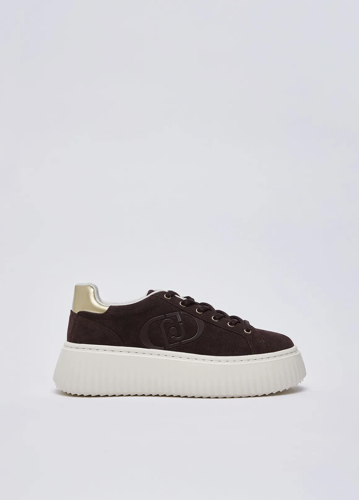 Sneakers platform in suede