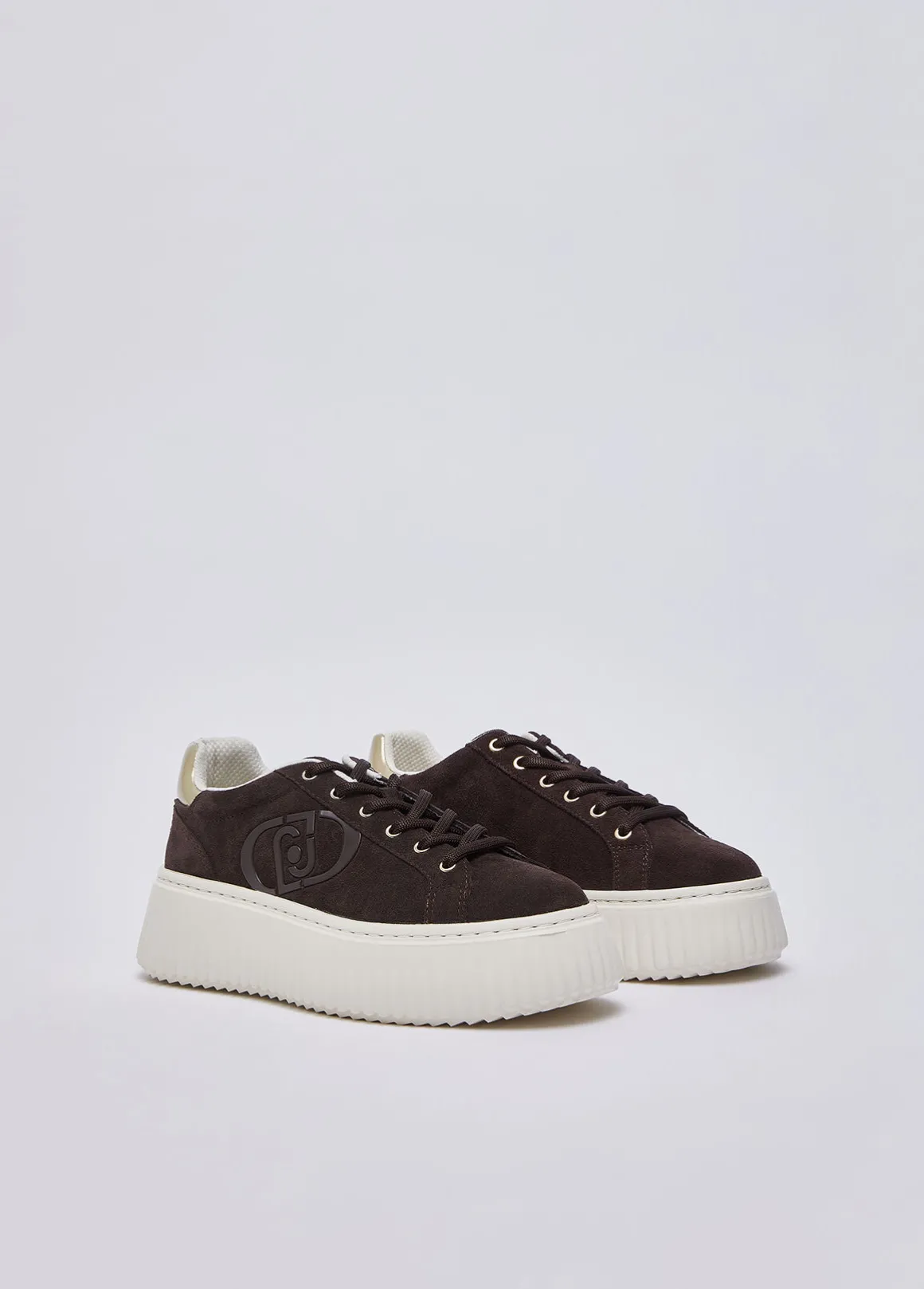 Sneakers platform in suede
