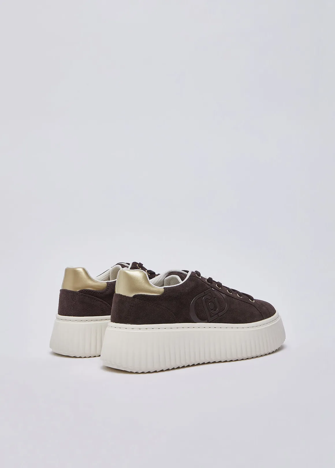 Sneakers platform in suede
