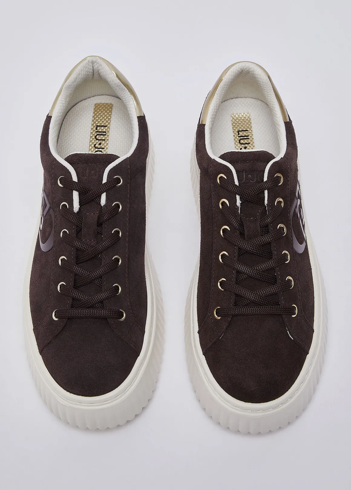 Sneakers platform in suede