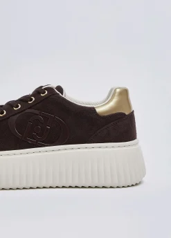 Sneakers platform in suede
