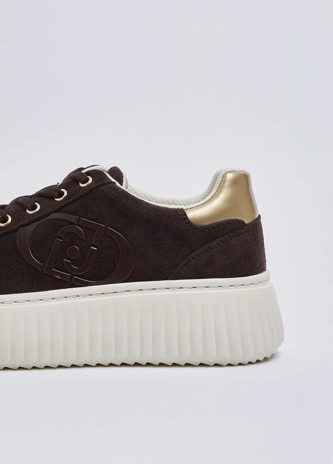 Sneakers platform in suede