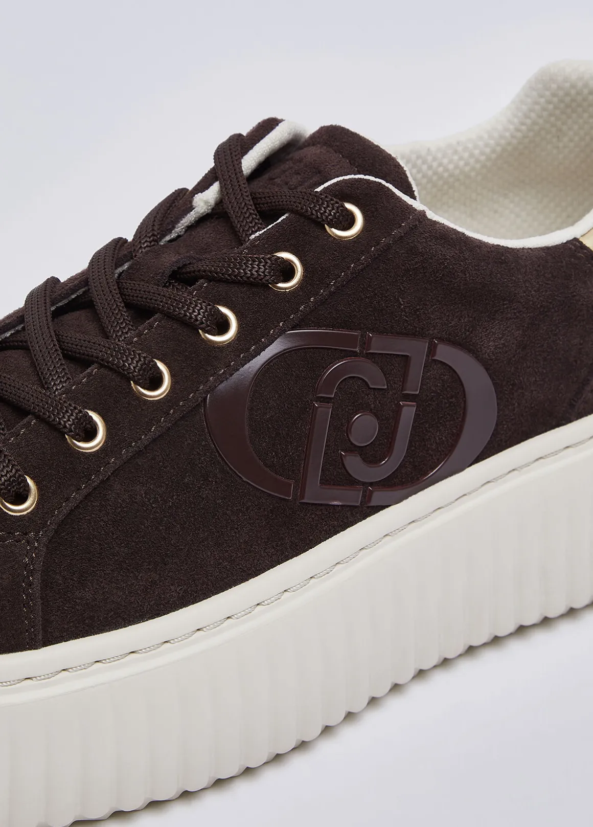 Sneakers platform in suede
