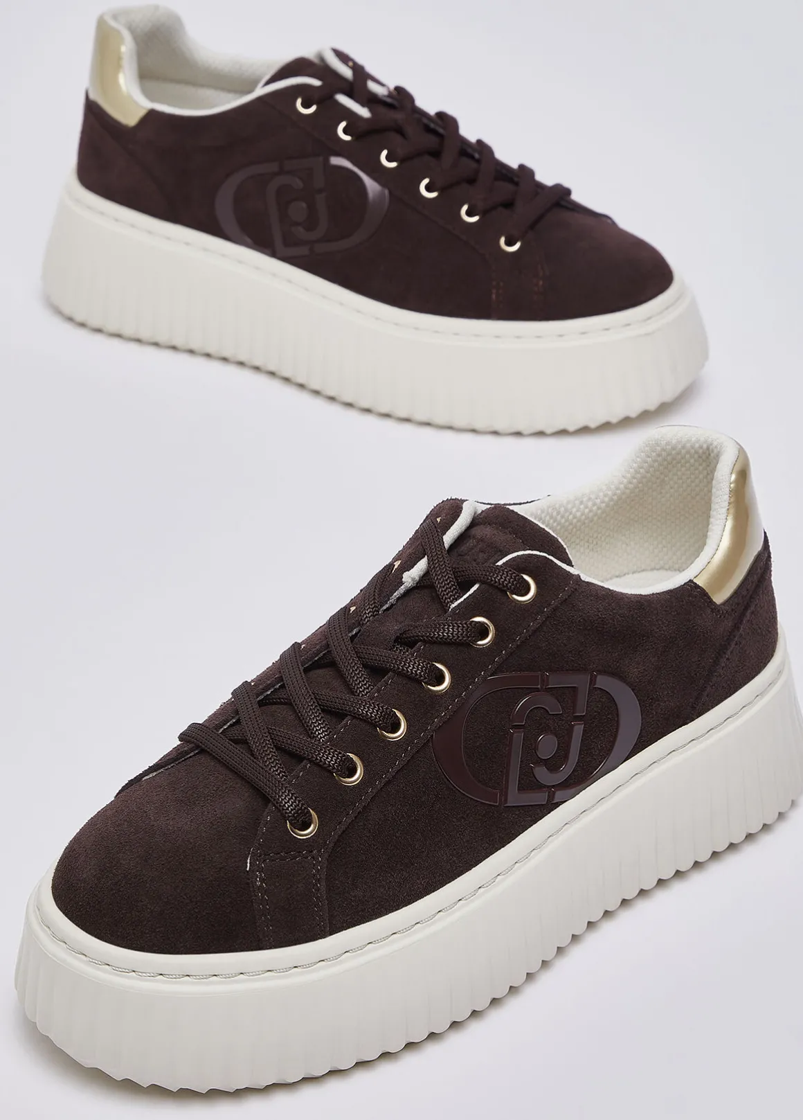 Sneakers platform in suede