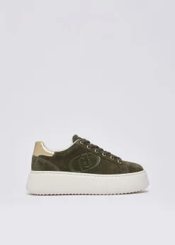 Sneakers platform in suede