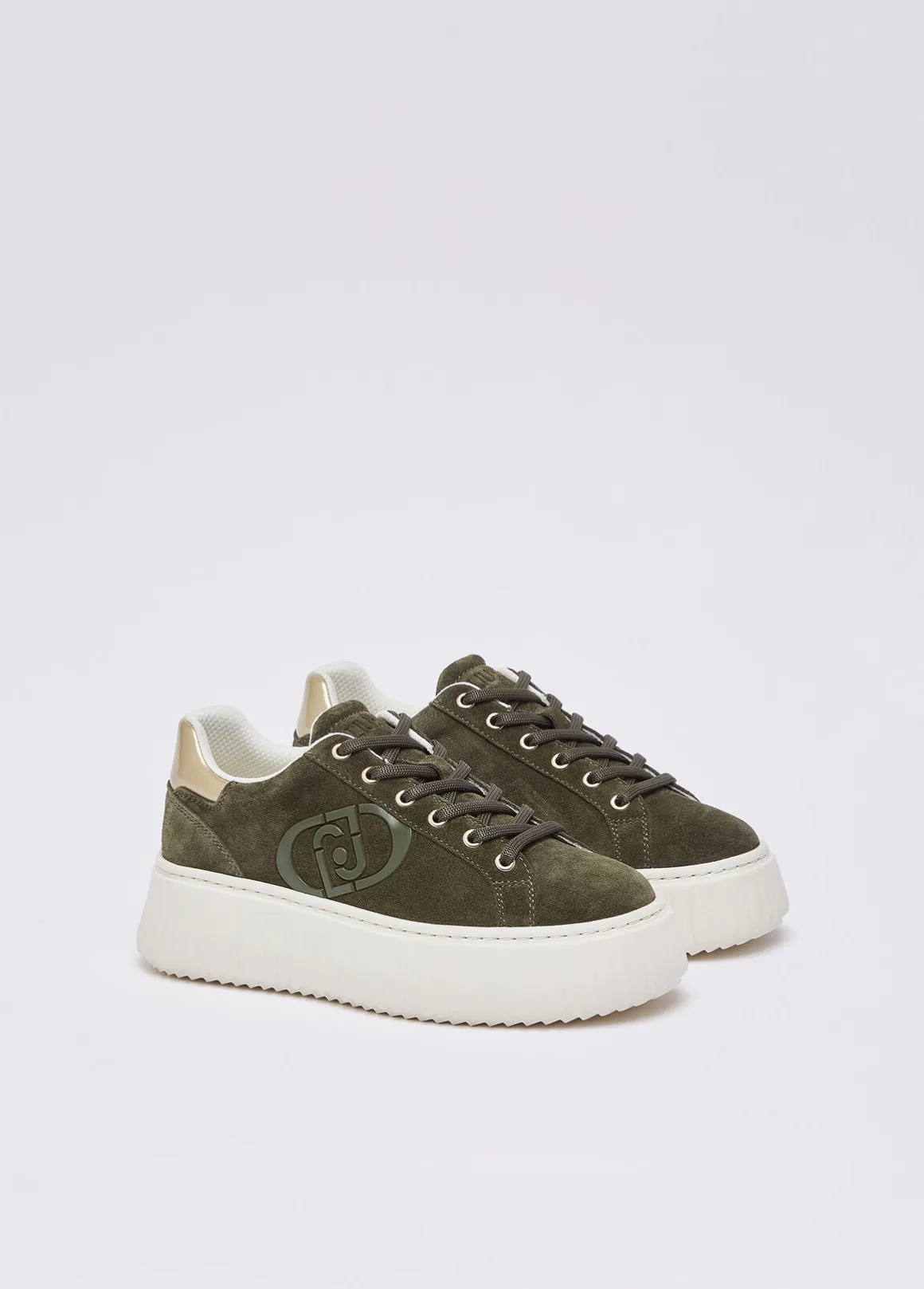 Sneakers platform in suede