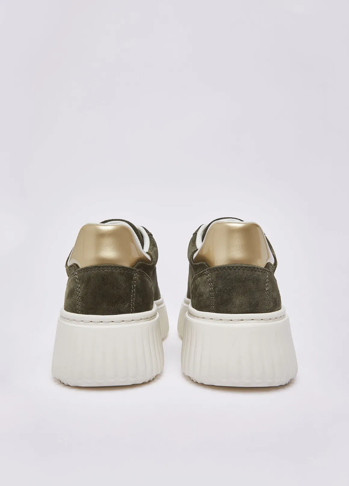 Sneakers platform in suede