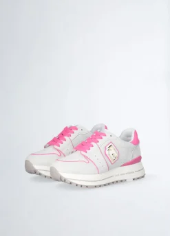 Sneakers platform in suede e mesh