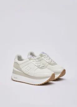 Sneakers super platform effetto pitone