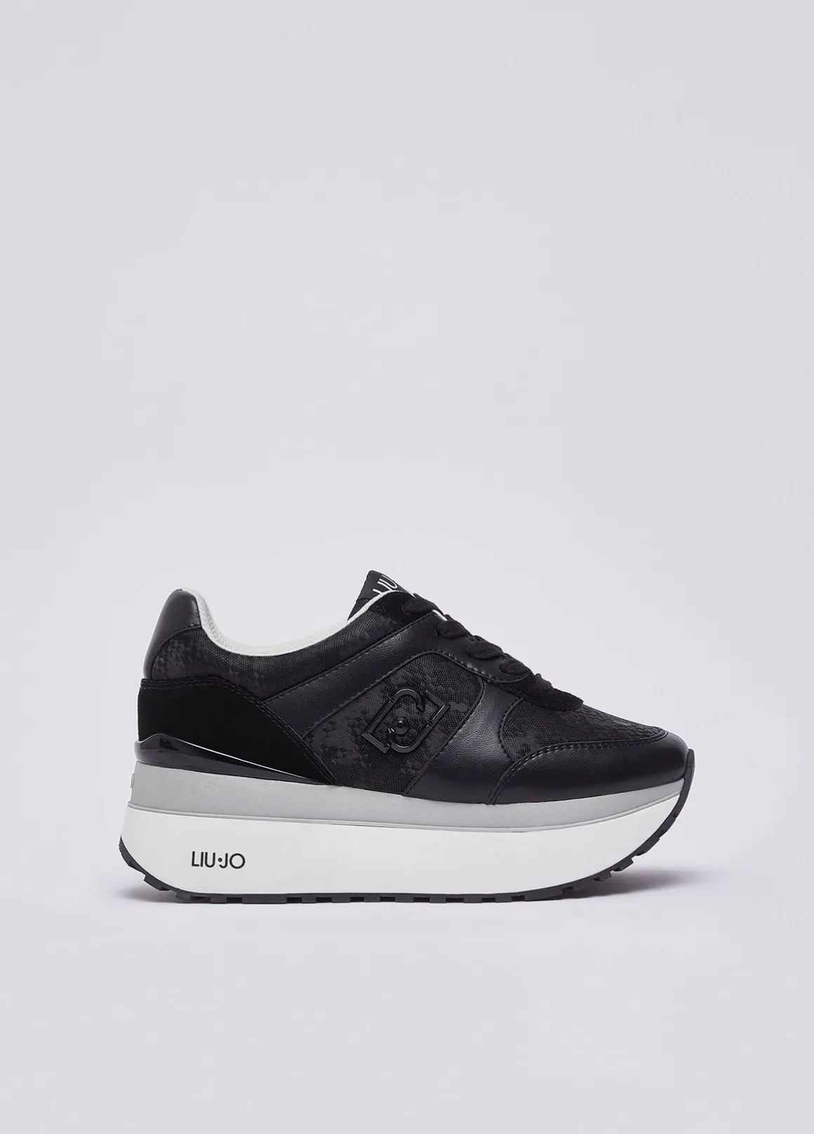 Sneakers super platform effetto pitone